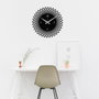 Wallity Reloj de Pared Decorativo Metal S026 Negro 48x48 cm